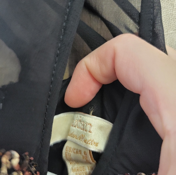 Aidan mattox black/gold illusion sequin dress size 0 - Picture 6 of 6